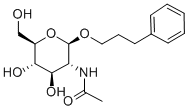 苯丙基-2-乙酰氨基-2-脱氧-BETA-吡喃葡糖糖苷 结构式