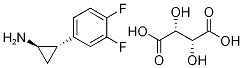 (1R,2S)-2-(3,4-二氟苯基)环丙胺 (2R,3R)-2,3-二羟基丁二酸盐 结构式