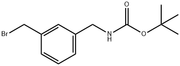 [3-(溴甲基)苄基]氨基甲酸叔丁酯 结构式