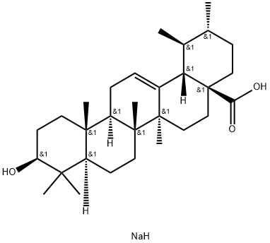 熊果酸钠 结构式