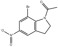 1-ACETYL-7-BROMO-5-NITROINDOLINE 结构式