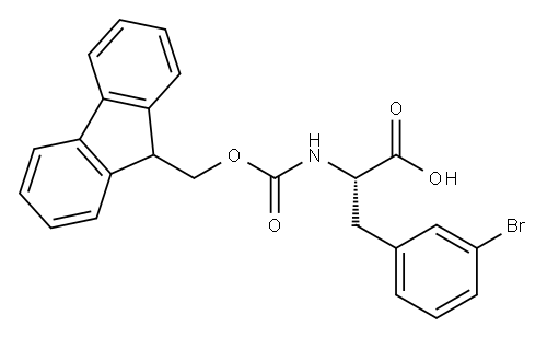 Fmoc-L-3-溴苯丙氨酸 结构式