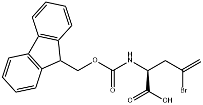 FMOC-L-2-AMINO-4-BROMO-4-PENTENOIC ACID 结构式