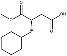 (S)-2-(环己基甲基)琥珀酸-1-甲酯 结构式