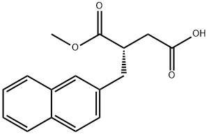 (s)-2-(2-萘甲基)-琥珀酸-1-甲酯 结构式