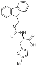 (R)-N-FMOC-2-(5-溴噻吩)苯胺 结构式