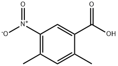 2,4-二甲基-5-硝基苯甲酸 结构式