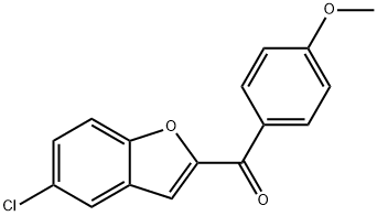 (5-氯苯并呋喃-2-基)(4-甲氧基苯基)甲酮 结构式