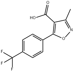 3-甲基-5-(4-(三氟甲基)苯基)异噁唑-4-羧酸 结构式