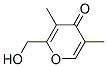 4H-Pyran-4-one, 2-(hydroxymethyl)-3,5-dimethyl- (9CI) 结构式