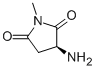 (S)-3-氨基-1-甲基吡咯烷-2,5-二酮 结构式