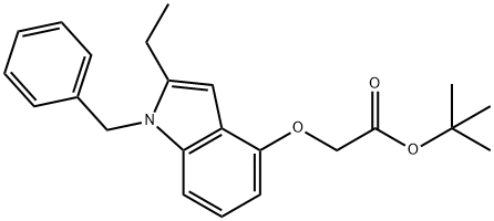 tert-butyl 2-(1-benzyl-2-ethyl-1H-indol-4-yloxy)acetate 结构式