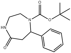 tert-Butyl 5-oxo-7-phenyl-1,4-diazepane-1-carboxylate 结构式