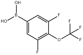 3,5-二氟-4-(三氟甲氧基)苯基硼酸 结构式