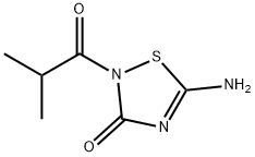 1,2,4-Thiadiazol-3(2H)-one,  5-amino-2-(2-methyl-1-oxopropyl)- 结构式