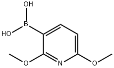 2,6-二甲氧基吡啶-3-硼酸 结构式