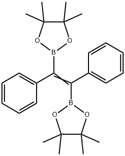 (E)-1,2-二苯乙烯-1,2-双(2,3-二甲基-2,3-丁二醇)二硼酸酯 结构式