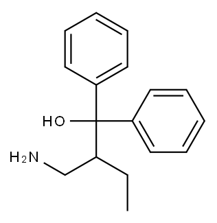 ALPHA-[1-(AMINOMETHYL)PROPYL]BENZHYDRYL ALCOHOL 结构式