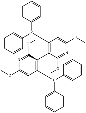 (R)-(-)-2,2',6,6'-四甲氧基-4,4'-双(二苯基膦)3,3'-联吡啶 结构式
