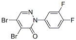 4,5-DIBROMO-2-(3,4-DIFLUOROPHENYL)-3(2H)-PYRIDAZINONE 结构式