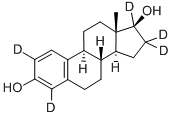 17BETA-雌二醇-2,4,16,16,17-D5 结构式