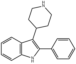 2-苯基-3-(4-哌啶基)-1H-吲哚 结构式