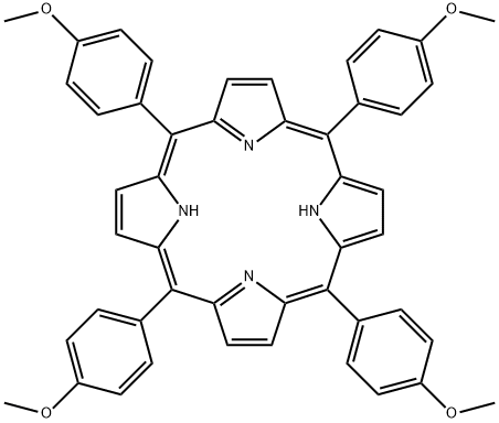 5,10,15,20-四三(4-甲氧基苯基)-21H,23H-卟啉 结构式