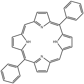 5,15-二苯基-21H,23H-卟吩 结构式