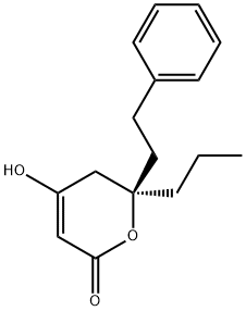 (6R)-5,6-二氢-4-羟基-6-(2-苯基乙基)-6-丙基-2H-吡喃-2-酮 结构式