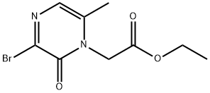 2-(3-溴-6-甲基-2-吡嗪酮-1(2H)-基)乙酸乙酯 结构式