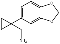 1-(1,3-苯并二噁茂-5-基)环丙烷甲胺 结构式