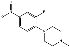 1-(2-氟-4-硝基苯基)-4-甲基哌嗪 结构式