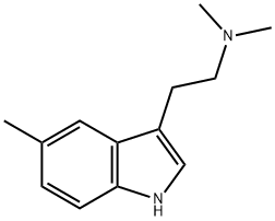 5-甲基-N,N-二甲基色胺 结构式