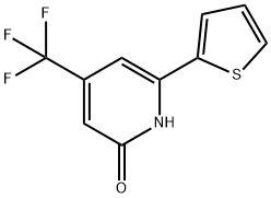 3-氰基-6-(2-噻吩基)-4-三氟甲基-2(1H)-吡啶酮 结构式
