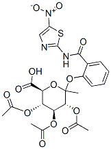 Methyl 1-[[2-N-(5-Nitrothiazolyl)carboxamido]phenyl]-2,3,4- tri-O-acetyl--D-glucopyranuronate 结构式
