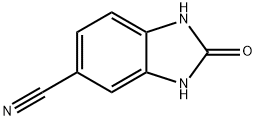 2,3-二氢-2- 氧代-1H-苯并咪唑-5-腈 结构式