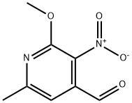2-甲氧基-6-甲基-3-硝基吡啶-4-甲醛 结构式