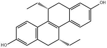 (5r,11r)-5,11-diethyl-5,6,11,12-tetrahydro-2,8-chrysenediol 结构式