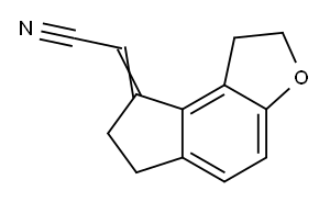 (1,2,6,7-四氢-8H-茚并[5,4-B]呋喃-8-亚基)乙腈 结构式