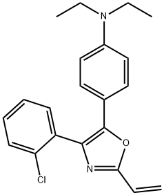 4-[4-(2-CHLOROPHENYL)-2-VINYLOXAZOL-5-YL]-N,N-DIETHYLANILINE 结构式