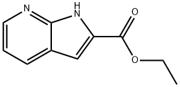 1H-吡咯并[2,3-B]吡啶-2-羧酸乙酯 结构式