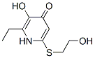 4(1H)-Pyridinone, 2-ethyl-3-hydroxy-6-[(2-hydroxyethyl)thio]- (9CI) 结构式