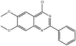 4-氯-6,7-二甲氧基-2-苯基喹唑啉 结构式
