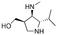 3-Pyrrolidinemethanol,4-(methylamino)-5-(1-methylethyl)-,(3R,4R,5S)-(9CI) 结构式