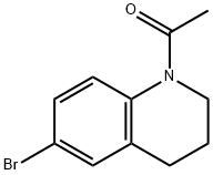 1-乙酰基-6-溴-1,2,3,4-四氢喹啉 结构式