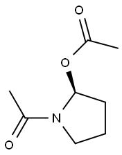 2-Pyrrolidinol, 1-acetyl-, acetate (ester), (2S)- (9CI) 结构式