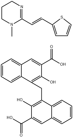 双羟萘酸噻嘧啶 结构式