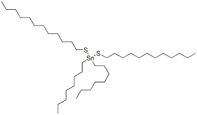 二(十二烷基硫基)二辛基锡 结构式
