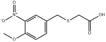 4-甲氧基-3-硝基苄硫基乙酸 结构式