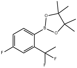 2-(2-(1,1-二氟乙基)-4-氟苯基)-4,4,5,5-四甲基-1,3,2-二氧杂硼烷 结构式